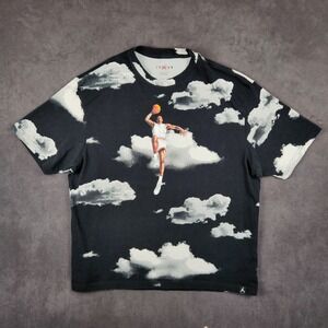 Nike Air Jordan Essentials Statement 85 Print Shirt Mens XL Black Clouds